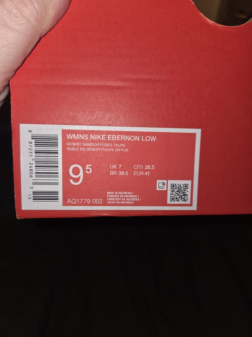 Nike Ebernon Low Womens 9.5/ Mens 8 ,Desert Sand/Taupe - Picture 5 of 5